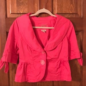 Pink cropped spring jacket